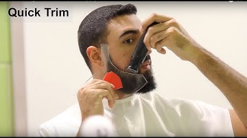 Beard trimming: cheek line and neckline_Aberlite ClearShaper Beard Shaping Tool  (1/2)
