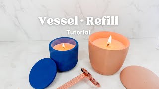 How to make your Vessel + Refillable  Candle  with Jesmonite AC100 and Soy Wax  at home? Gift DIY