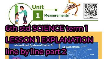6th std Science unit 1 part 2 Measurements Line by LINE English medium explanation tamil