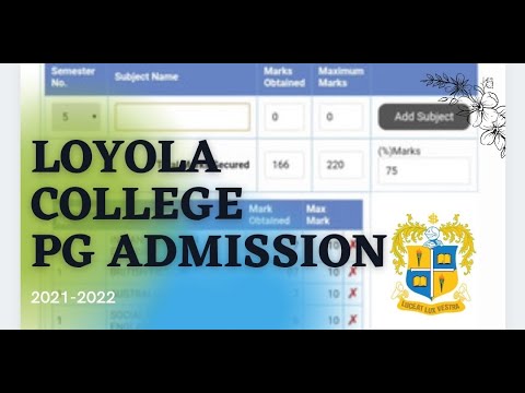 Loyola College PG Admission|2021-2022|Admission Process|Part III marks uploading|LittY Rose