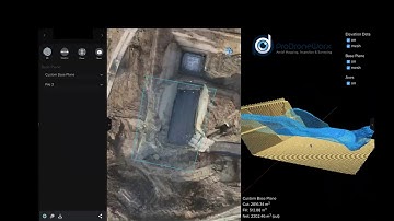 Visualise and calculate earthworks design vs as build from drone survey