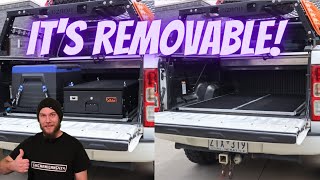 DIY Ute Tub Camping Setup! | Removable False Floor | Ford Ranger Mods