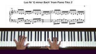 Luo Ni G Minor Bach from Piano Tiles 2 Tutorial screenshot 5