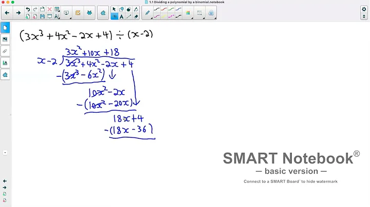 Precalculus 12: 1.1 Dividing a Polynomial by a Binomial