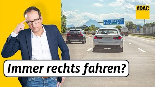 Autobahn Rechtsfahrgebot Und Rechts Uberholen Adac Recht Logisch Youtube
