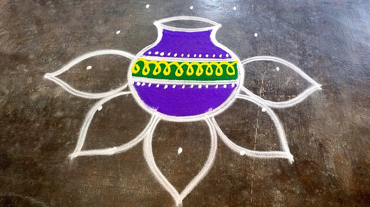 Pongal paanai kolam simple🌹/5*3 sankranti chukala muggulu🌹/bhogi kundalu muggulu🌹/Amazingrangoli