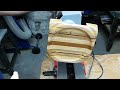 Rustic square plate from leftovers - Woodturning