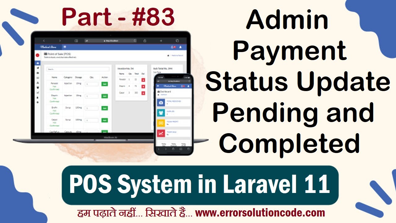 Laravel 11 Admin Payment Status Update Pending and Completed - YouTube