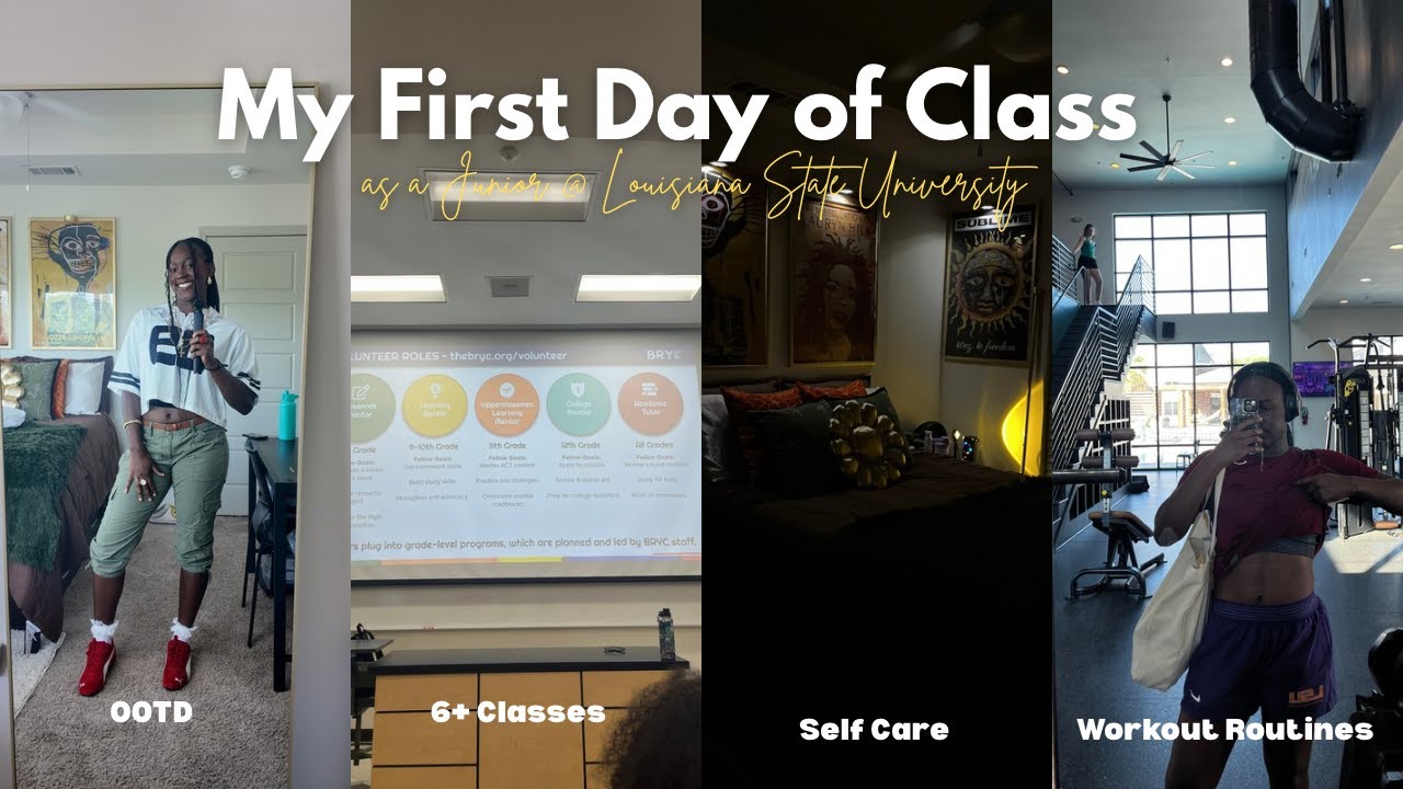 FDOC as a Junior at LSU | GRWM, OOTD’s, Classes, Campus Views, Workouts 🎧🏋🏿‍♀️📚✨