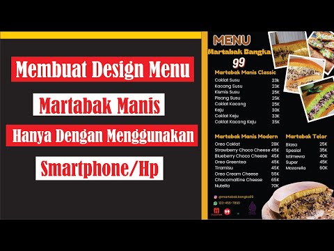 Contoh Daftar Menu Martabak Manis