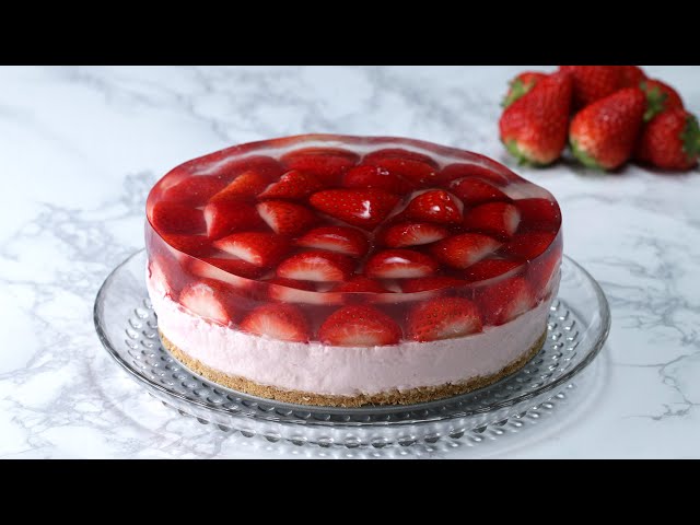 華やかうっとり♪2層仕立てのいちごチーズケーキ - YouTube