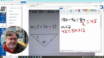 Isosceles Triangle Theorem  Find the Value of X wtih Dr Hein