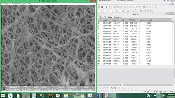 Image J: Size distribution of Nanofibers (SEM Image)