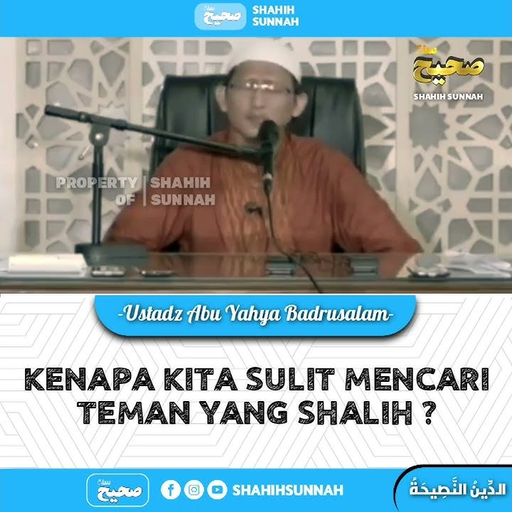 KENAPA KITA SULIT MENCARI TEMAN YANG SHALIH  | ustadz Abu Yahya Darusalam #shorts #kajian #sunnah