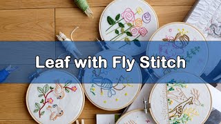 Leaf With Fly Stitch