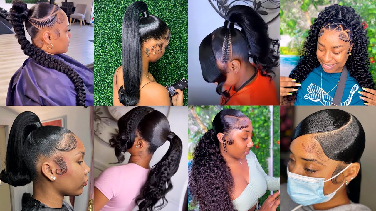 Sleek Ponytail. Hairstyles For Black Women 2023 | Hairstyles For Black  Women | Cute - YouTube