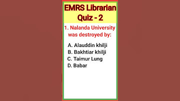 EMRS Librarian Recruitment Quiz #shorts #studyshorts