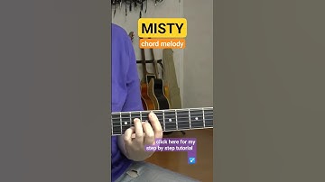 MISTY Easy Chord Melody Guitar (Solo Jazz Guitar) #shorts