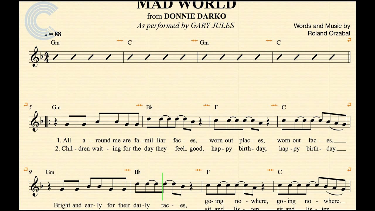 Mad world gary jules instrumental download