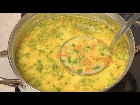 Быстрый супчик без мяса за 20 минут! Вкусный суп из простых продуктов!