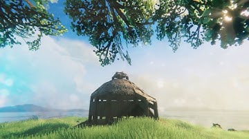 Quick & easy multi purpose round house in Valheim - Complete build