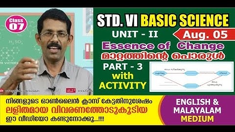 VICTERS|STD6|BASIC SCIENCE|THE ESSENCE OF CHANGE|MAATTATHINTE PORUL|PART 2|ACTIVITY|AUGUST 5