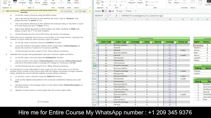 SAM Project A Excel Module 07 | New Perspectives Excel 365  | Panoramic Insurance Summarizing Data