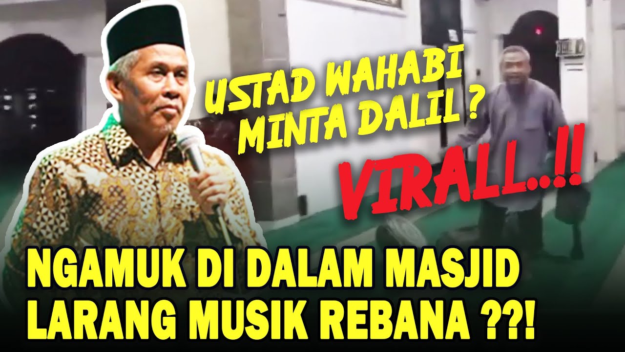 MENOHOK WAHABI..! PRIA BERJENGGOT NGAMUK DI DALAM MASJID ?! KH. MARZUQI MUSTAMAR