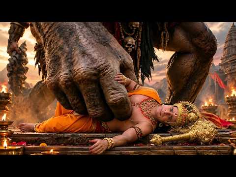 When the giant demon sent by Tarakasura tried to pick up and carry Hanuman away | #hanuman