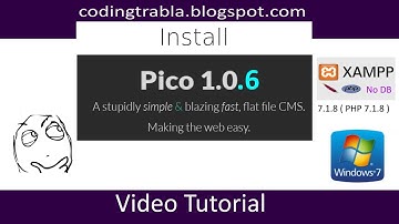 Install Pico 1.0.6 flat-file PHP CMS on Win7 localhost via XAMPP ( PHP7 ) byAO