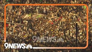 Raw: Fans crowd downtown Denver after Nuggets win Wealth