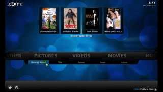 XBMC setup addons configuration
