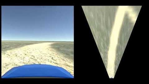 Inverse perspective mapping in simulation