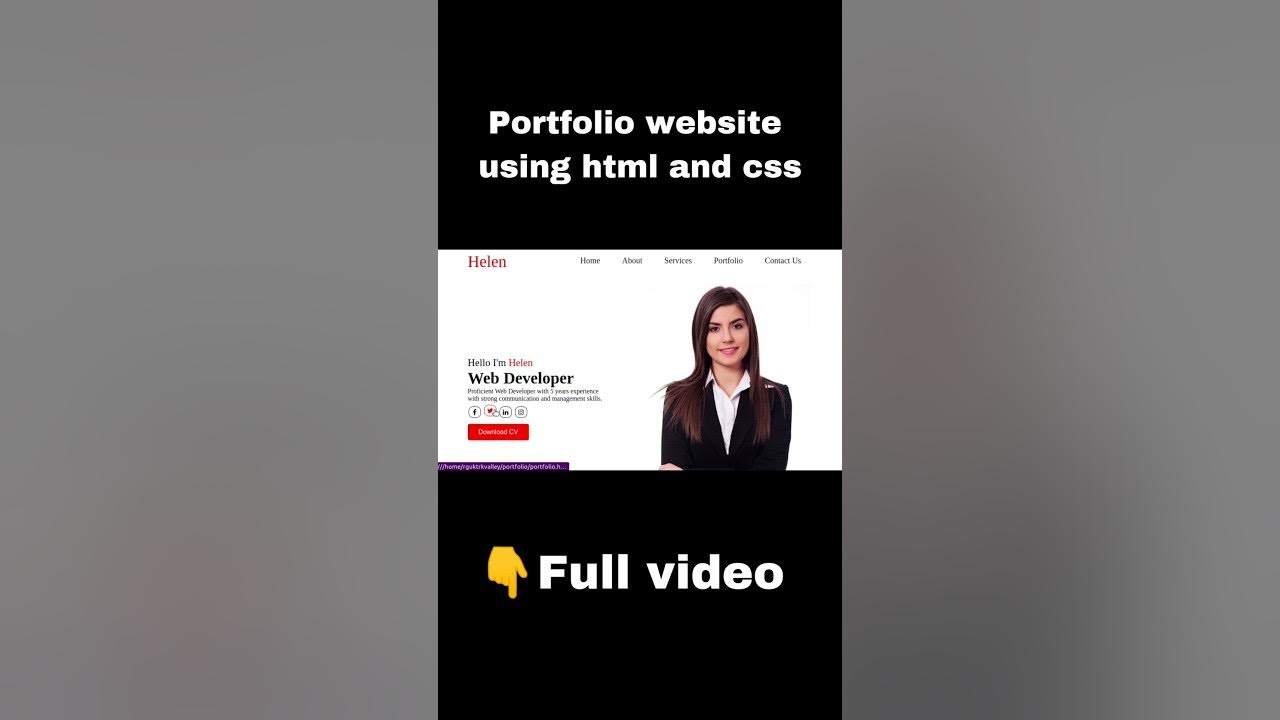 how to make a portfolio website design using html and css#html #css # ...