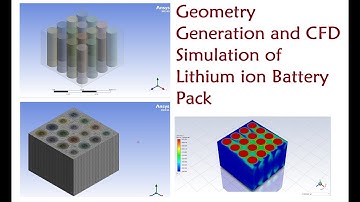 Geometry of Lithium-Ion Battery Pack || CFD Simulation || Thermal Analysis