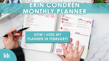 Erin Condren Monthly Planner Flip Through Functional and Minimal Planner Spreads No Sticker Kits