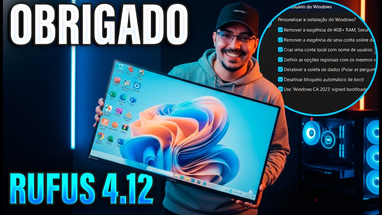 FIM DO BLOQUEIO! 🚫 Instale Windows 11 em QUALQUER PC com Rufus 4.12 (+Novo Certificado)