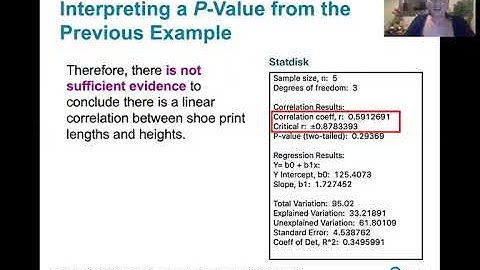 2.4.3 Intro. to Correlation and Regression - Using P-values to Determine if There is a Correlation