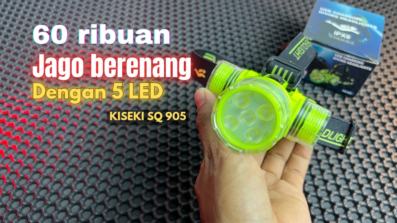 Senter Kepala Waterproof Murah Dengan 5 LED • KISEKI SQ 905 