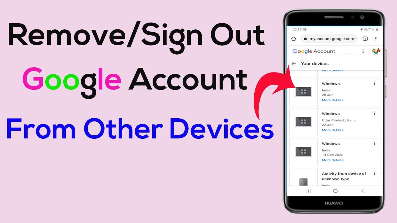 How to log out google account from phone