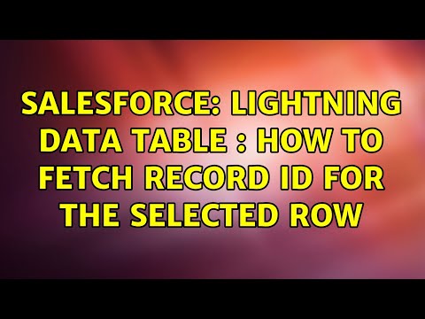 Salesforce: lightning data