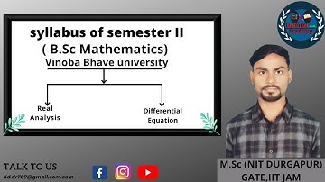 syllabus of semester 2 (B.Sc Mathematics) of Vinoba Bhave university