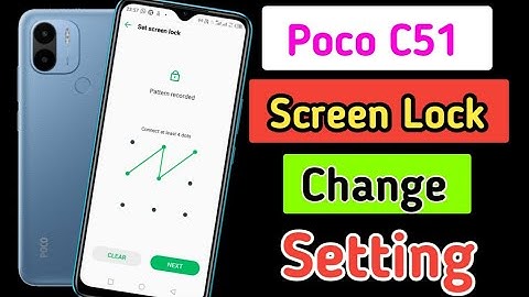 Poco c51 Me Screen Lock Setting/poco c51 me screen lock kaise change kare/How to change lock in poco