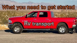 What you need to get started with RV transport