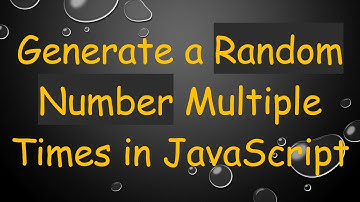 Generate a Random Number Multiple Times in JavaScript
