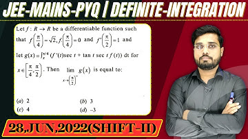 JEE Mains 2022 PYQ [28,JUN,2022(Shift-II)] || then find the velue || Definite Integration PYQ
