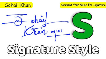 ✔️ Sohail Khan Name Signature Style Request Done