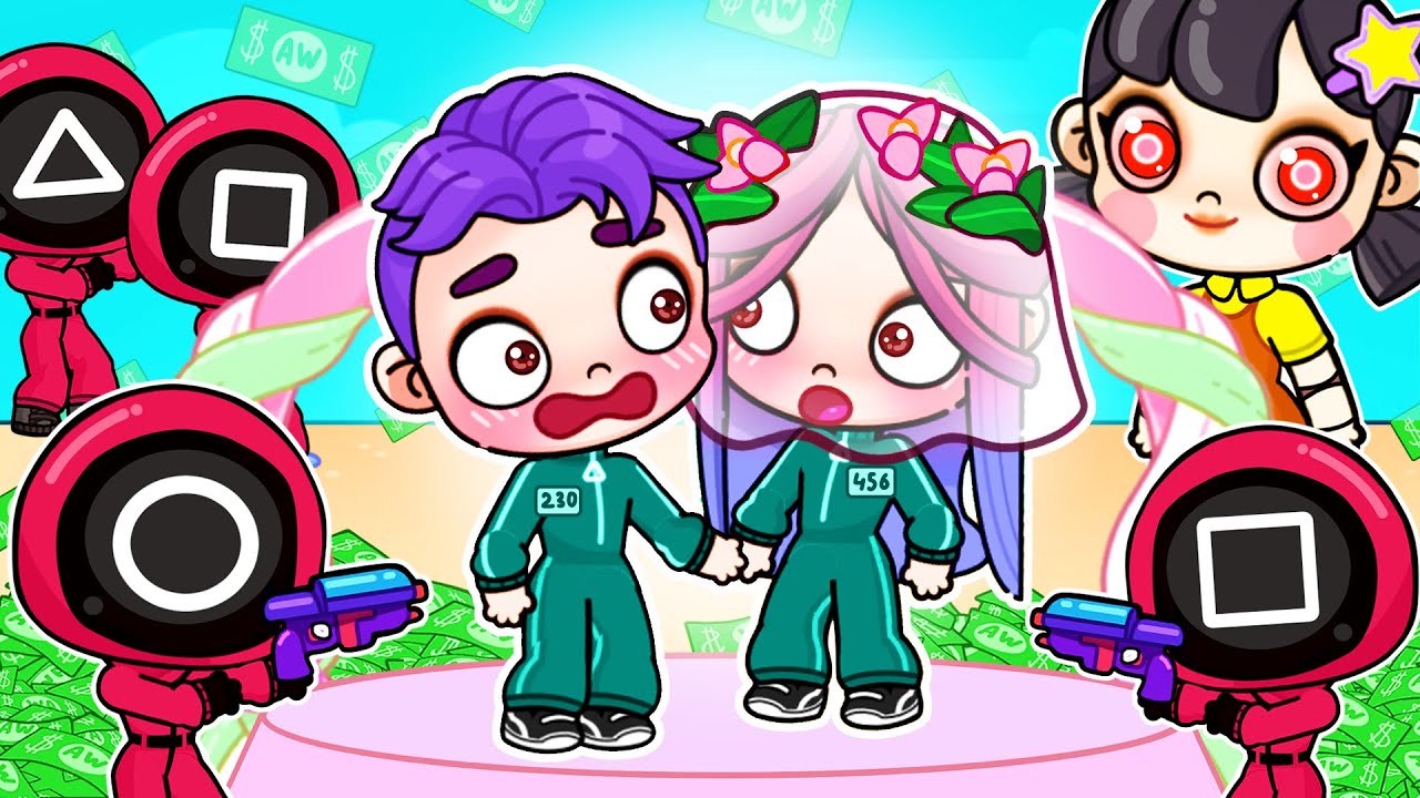 SQUID GAME HISTÓRIA DE AMOR NO MUNDO AVATAR 😱❤️| NOVO PACOTE DE CASAMENTO NO MUNDO AVATAR | PAZU