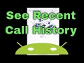 How To See Recent Call History On Android (2025)