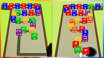 Cube Rails 3D 2048 Blast - Gameplay Walkthrough